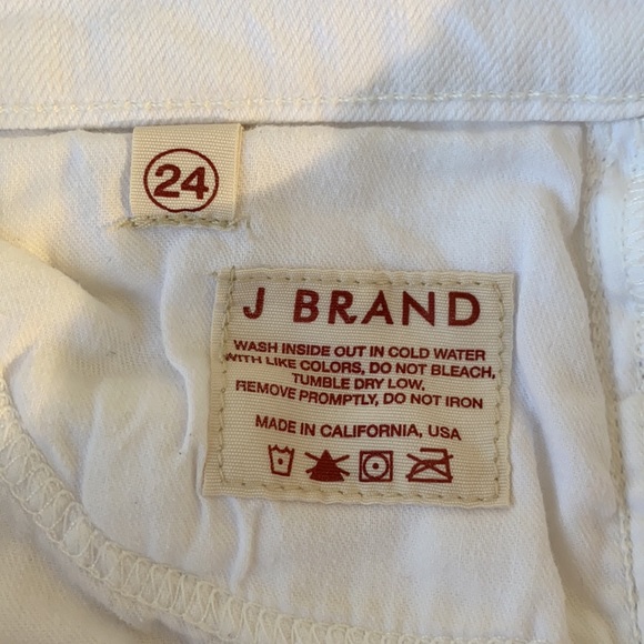 J BRAND CROPED SKINY JEANS WHITE SIZE 24 - Picture 4 of 7